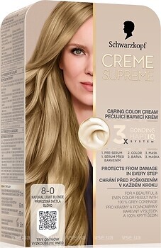 Фото Schwarzkopf Creme Supreme 8-0 натуральный светло-русый