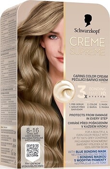 Фото Schwarzkopf Creme Supreme 8-16 холодный пепельный светло-русый