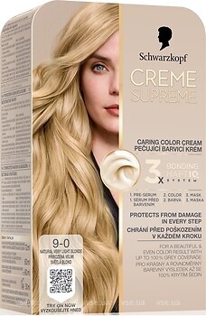 Фото Schwarzkopf Creme Supreme 9-0 натуральный экстра-светлый блонд
