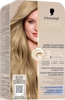 Фото Schwarzkopf Creme Supreme 9-16 холодный пепельный экстра светло-русый