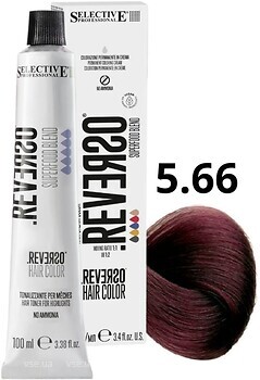 Фото Selective Professional Reverso Hair Color 5.66 Deep Red Light Brown глубокий красный светло-коричневый