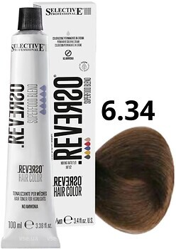 Фото Selective Professional Reverso Hair Color 6.34 Copper Golden Dark Blond медный золотистый темно-русый