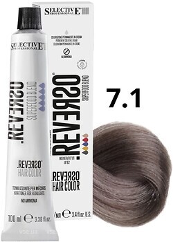 Фото Selective Professional Reverso Hair Color 7.1 Ash Blond пепельный блонд