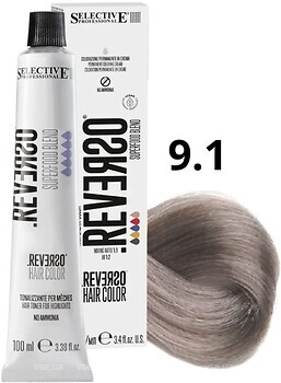 Фото Selective Professional Reverso Hair Color 9.1 Ash Very Light Blond пепельный очень светлый блондин