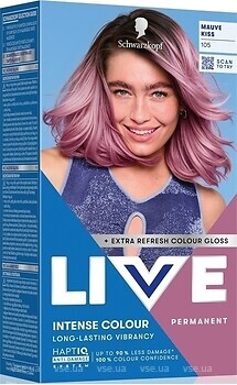 Фото Schwarzkopf Live Intense Colour 105 Mauve Kiss лиловый поцелуй