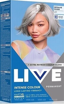 Фото Schwarzkopf Live Intense Colour U71 Metallic Silver металлический серебристый