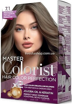 Фото Master Colorist Hair Color Perfection 7.1 Medium Ash Blonde средний пепельный блонд