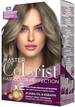 Фото Master Colorist Hair Color Perfection 8.11 Intense Ash Light Blonde насыщенный пепельно-светлый блонд