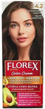 Фото Florex Super Кератин 4.2 бархатный каштан