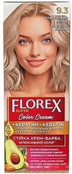 Фото Florex Super Кератин 9.3 платиновый блонд