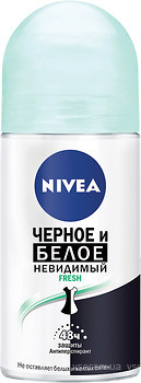Фото Nivea Fresh дезодорант-шариковый Черное и белое 50 мл (88670)