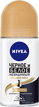 Фото Nivea Гладкий шелк дезодорант-шариковый Черное и белое 50 мл (83784)