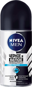 Фото Nivea Men Fresh дезодорант-шариковый Черное и белое 50 мл (85970)