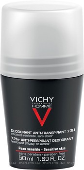 Фото Vichy Deo Anti-Transpirant 72h дезодорант-антиперспирант шариковый для мужчин 50 мл