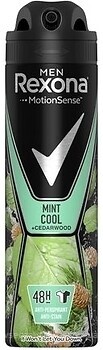 Фото Rexona MotionSense man Mint Cool+Cedarwood Ледяная мята и кедр антиперспирант-спрей 150 мл