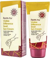 Фото FarmStay солнцезащитный крем Visible Difference Snail Sun Cream SPF 50+ PA++++ с экстрактом улитки 70 г