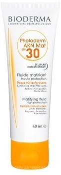 Фото Bioderma солнцезащитная эмульсия Photoderm AKN SPF 30 для лица матирующая 40 мл