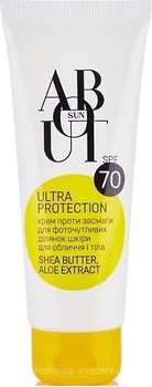 Фото About Sun сонцезахисний крем для обличчя і тіла Ultra Protection SPF 70 75 мл