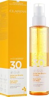 Фото Clarins солнцезащитное масло-спрей для тела и волос Sun Care Oil Mist SPF 30 150 мл