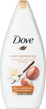 Фото Dove Purely Pampering крем-гель для душа Масло ши и пряная ваниль 500 мл