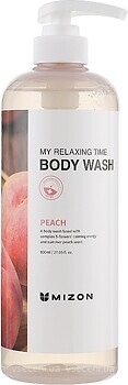 Фото Mizon гель для душа Персик My Relaxing Time Body Wash Peach 800 мл