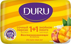 Фото Duru твердое крем-мыло 1+1 Сочный персик и знойное манго 80 г