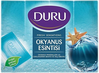 Фото Duru туалетное мыло Fresh Sensations Океанский бриз 4x 150 г