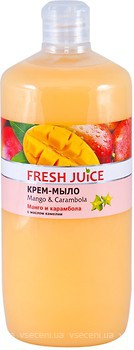 Фото Fresh Juice жидкое крем-мыло Mango & Carambola запаска 1 л