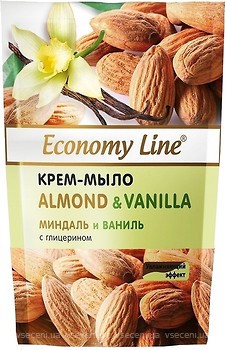 Фото Economy Line жидкое крем-мыло Almond & Vanilla Миндаль и ваниль 460 г