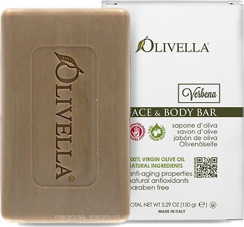 Фото Olivella туалетное мыло Face & Body Bar Вербена с оливковым маслом 150 г
