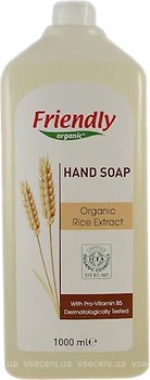 Фото Friendly Organic жидкое мыло с экстрактом рисовых отрубей запаска 1 л
