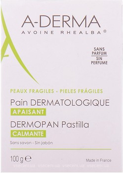 Фото A-Derma твердое мыло Дерматокосметическое очищающее для сухой кожи 100 г