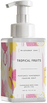 Фото Mr.Scrubber мыло-пенка для рук и тела Perfumed Hand & Body Foarming Soap Tropical fruits Тропические фрукты 450 мл
