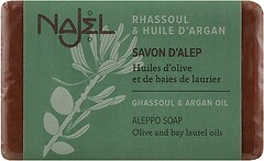 Фото Najel твердое мыло Savon d’Alep Aleppo Soap Rhassoul and Argan Oil Марокканская глина и аргановое масло 100 г