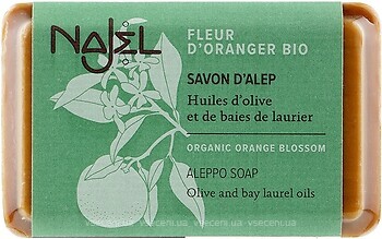 Фото Najel твердое мыло Savon d’Alep Aleppo Soap Organic Orange Blossom с апельсиновым цветом 100 г