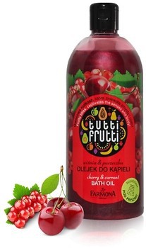 Фото Farmona масло мерцающее для ванны и душа Tutti Frutti Bath Oil Вишня и смородина 500 мл