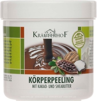 Фото Krauterhof пилинг для тела с маслом плодов ши и какао 400 мл