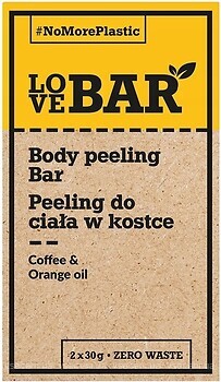 Фото Love Bar пилинг для тела с кофе и маслом апельсина Body Peeling Bar 2 x 30 г