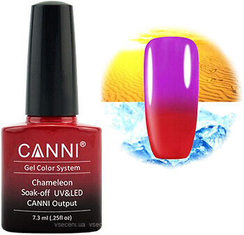 Фото Canni Chameleon Soak-off UV&LED Output №343 Красный-сиреневый