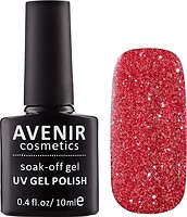 Фото Avenir Cosmetics Soak-off gel UV Gel Polish №180 Красные кристаллы