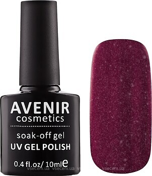 Фото Avenir Cosmetics Soak-off gel UV Gel Polish №183 Вишневая парча с золотой пылью