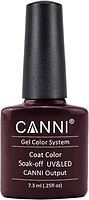 Фото Canni Gel Color System Coat 102 Темный коричнево-красный