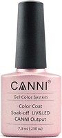 Фото Canni Gel Color System Coat 199 Розово-персиковый с голографическим микроблеском