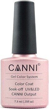 Фото Canni Gel Color System Coat 199 Розово-персиковый с голографическим микроблеском