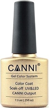 Фото Canni Gel Color System Coat 219 Светлое золото с мерцающим блеском