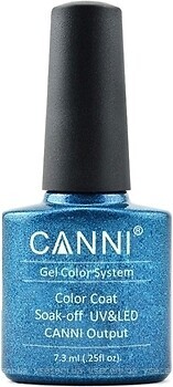 Фото Canni Gel Color System Coat 221 Темно-голубой с мелкими блестками