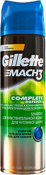 Фото Gillette гель для бритья Mach3 Pure & Sensitive Shave Gel for Men гипоаллергенный 200 мл