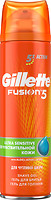 Фото Gillette гель для бритья Fusion 5 Ultra Sensitive для чувствительной кожи 200 мл