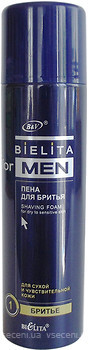 Фото Bielita пена для бритья for Men для сухой и чувствительной кожи 250 мл