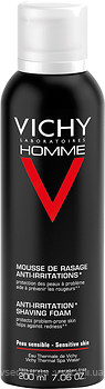 Фото Vichy пена для бритья Homme Shaving Foam Sensitive Skin для чувствительной кожи 200 мл